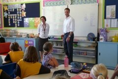 Visiting a class at Stirling North Primary School
